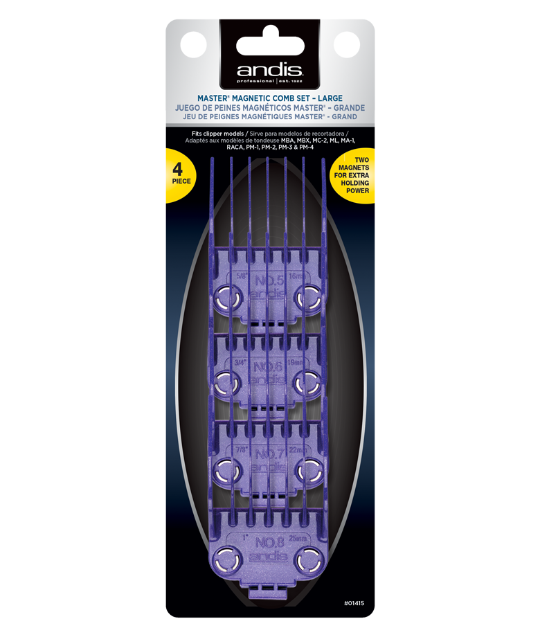 Andis Master Dual Magnet Large 4-Comb Set (sizes 5-8)